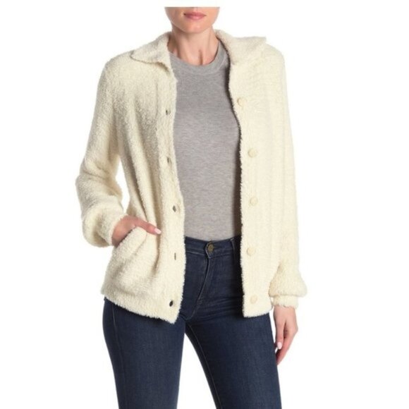 SUSINA Teddy Fleece Knit Cardigan - Picture 2 of 6